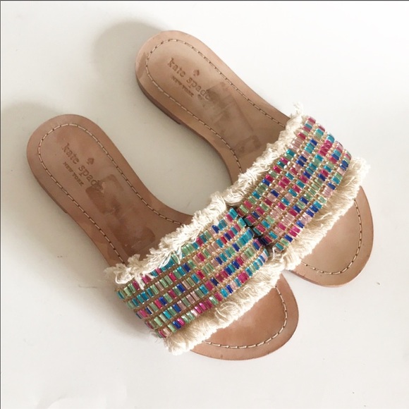 kate spade Shoes - kate spade jeweled studded slides